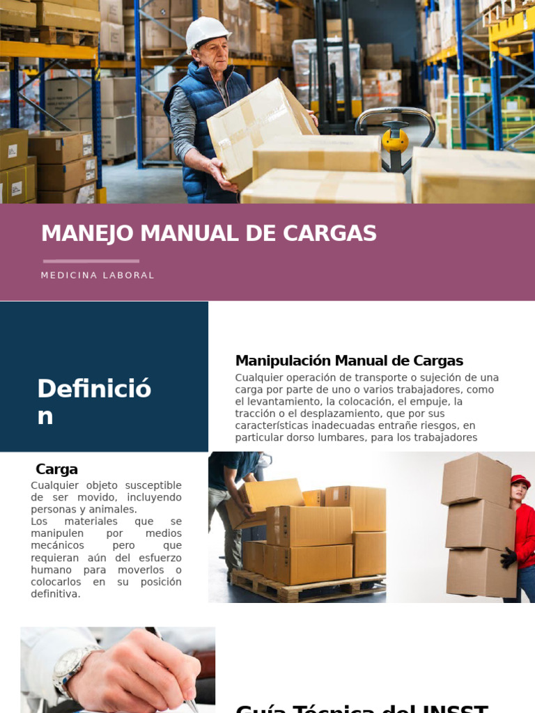 Manejo Manual de Cargas | PDF | Tractor | Factores humanos y ergonomía