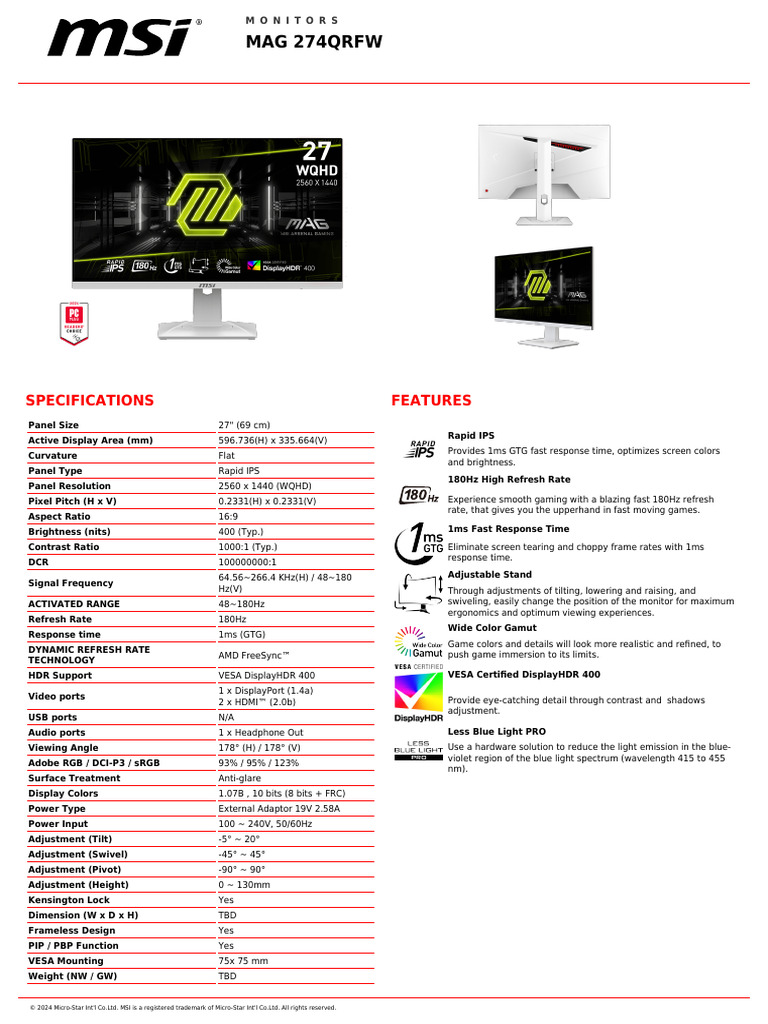 Mag 274qrfw | PDF