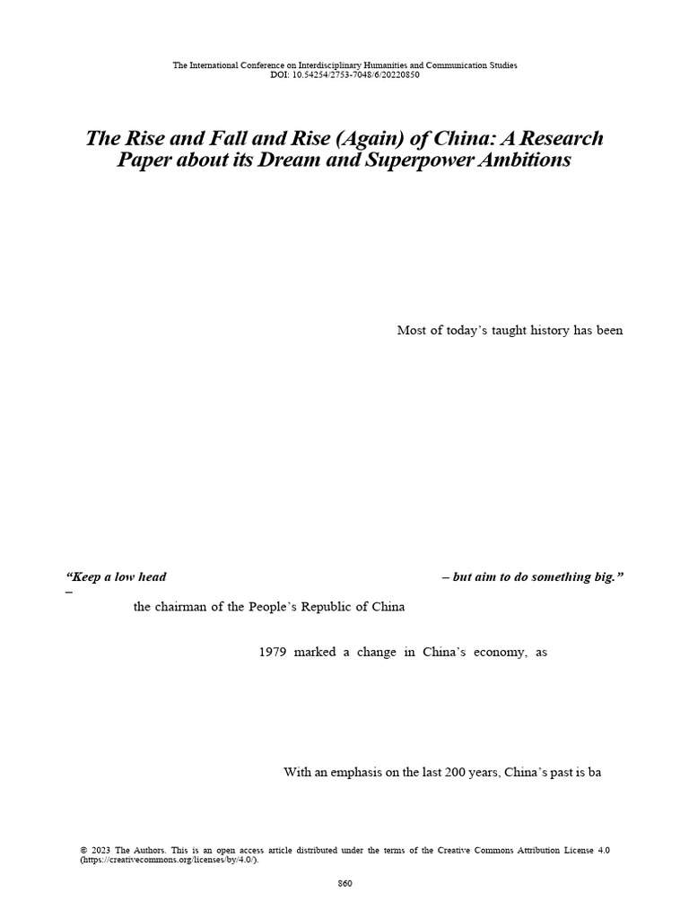 The Rise and Fall and Rise (Again) of China | PDF