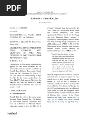 Richards v. Chime Fin., Inc