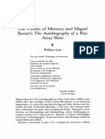 William Lusi the Polticos of Memory in Miguels Barnet Run Waya Slave Mln