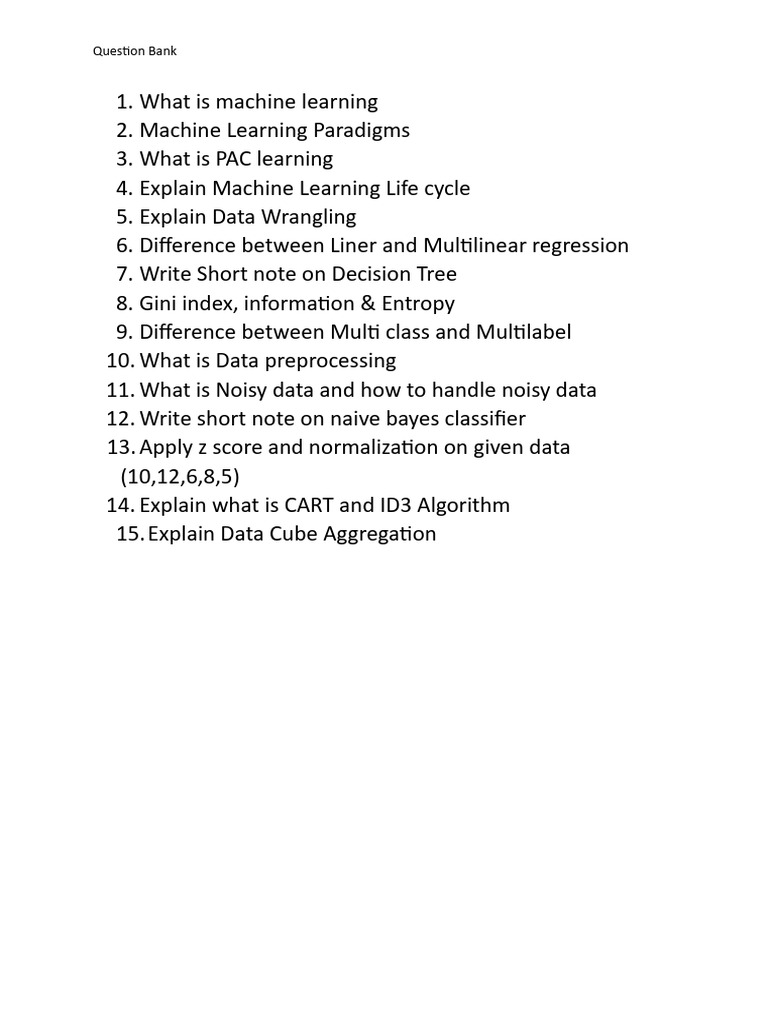 Ml question bank pdf