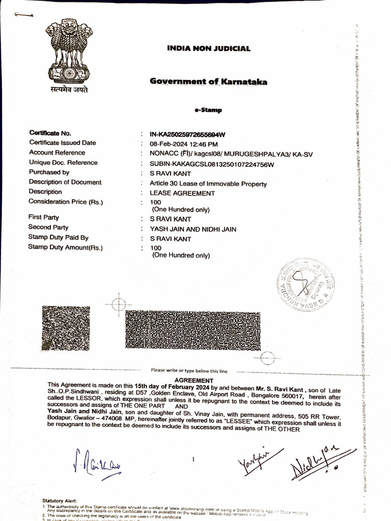 Notarized Rent Agreement Details | PDF | Lease | Civil Law (Common Law)
