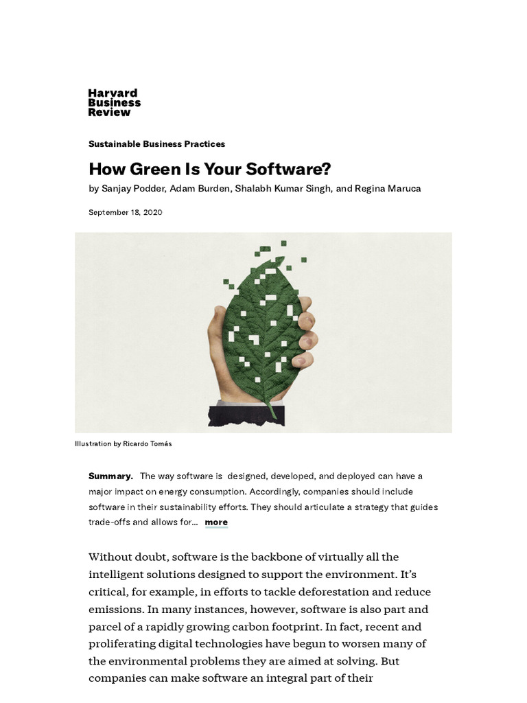 How Green Is Your Software | PDF