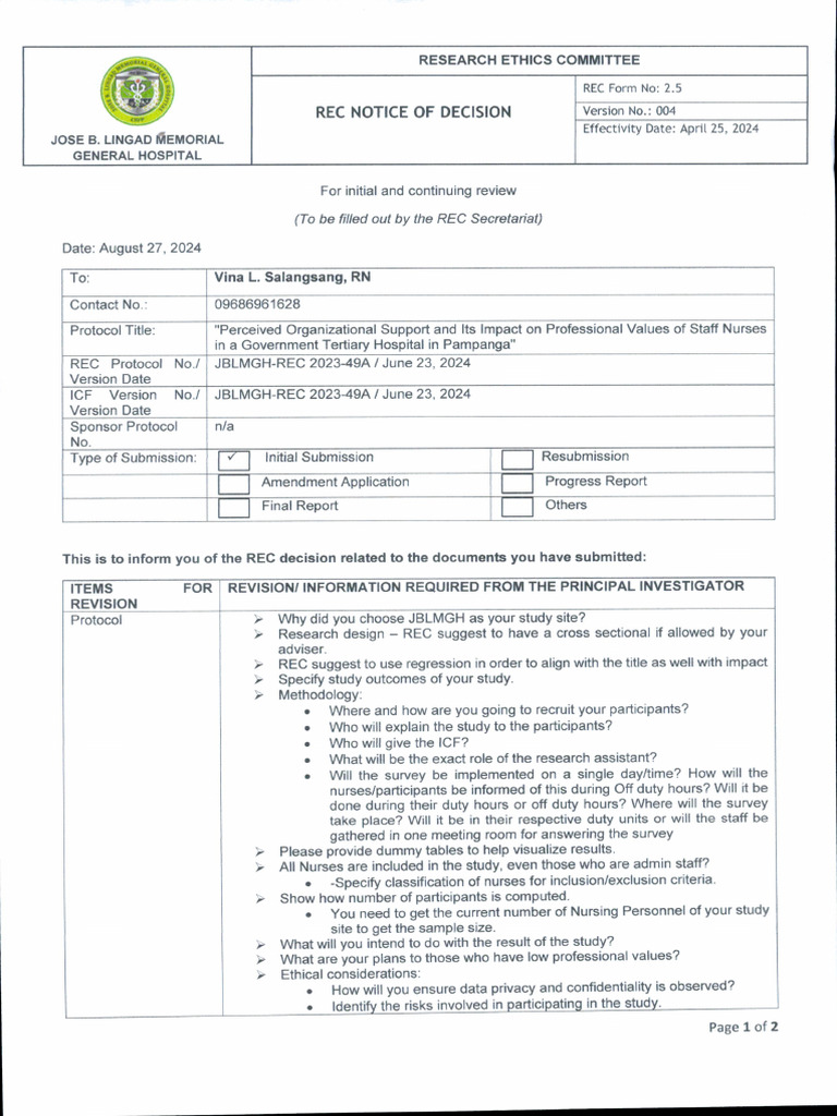 1st NOD - Dr. Vina Salangsang | PDF