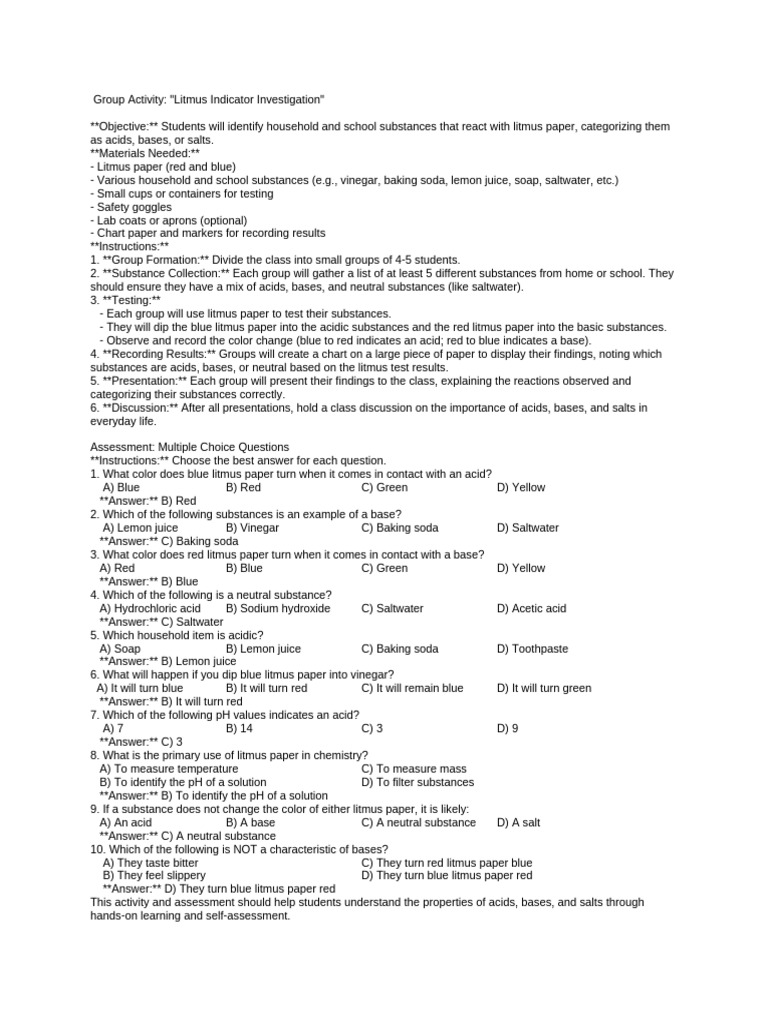 Group Activity SOLUTIONS | PDF