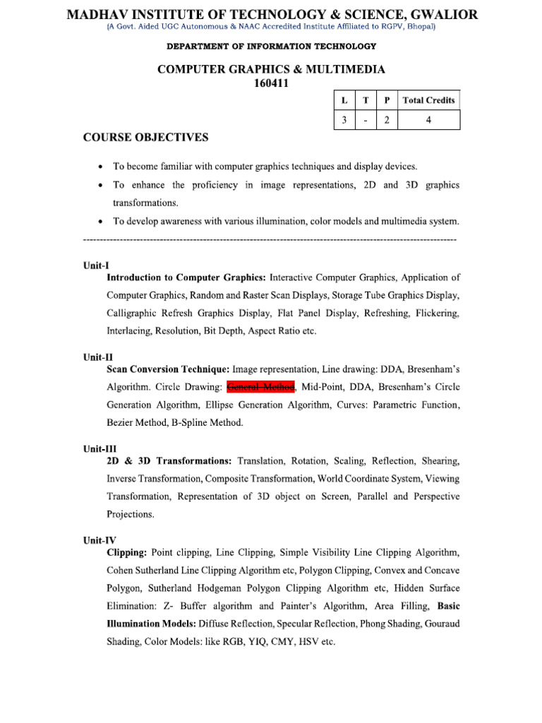 IV Sem Syllabus | PDF