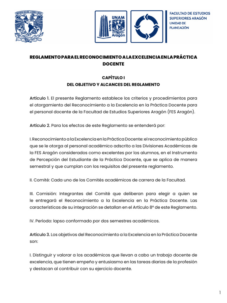 5 - Reglamento para El Reconocimiento A La Excelencia en La Practica ...