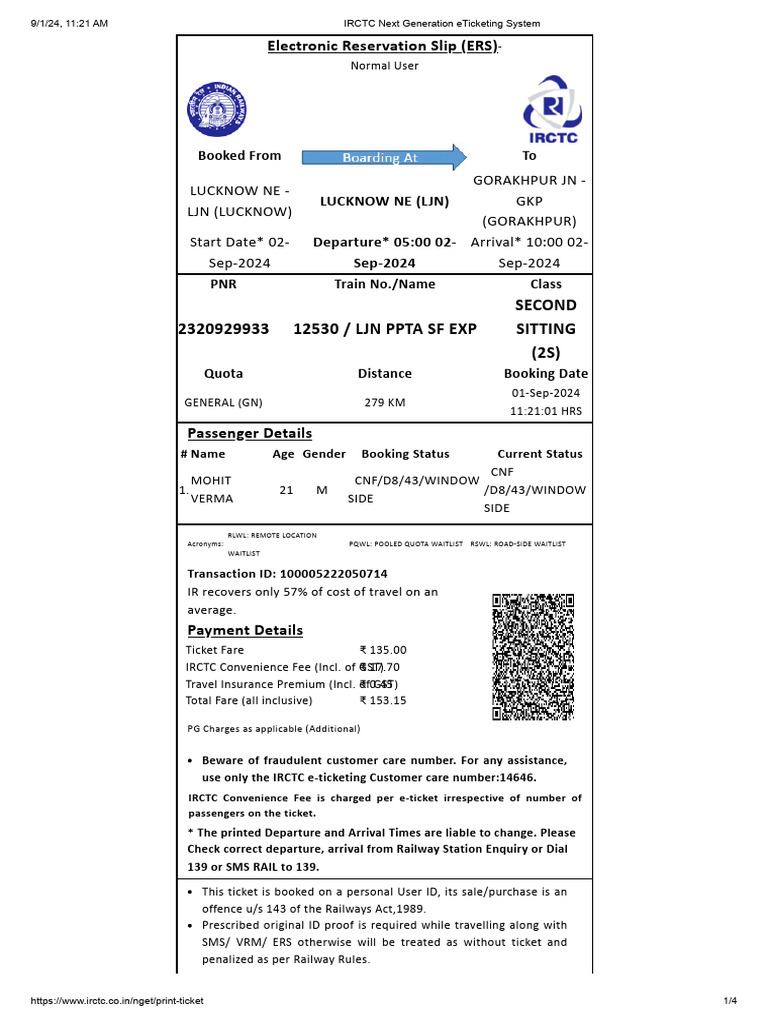 IRCTC Next Generation Eticketing System | PDF
