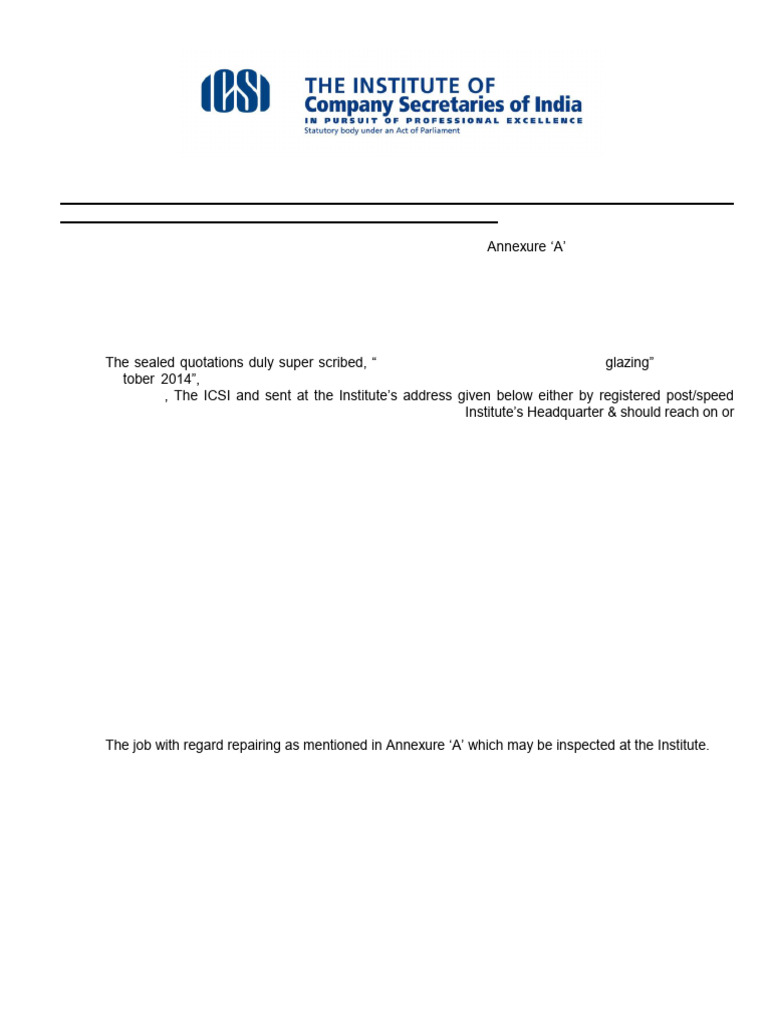 Tender For ACP Sheet | PDF