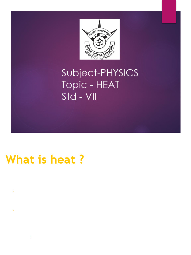 STD 7 Heat | PDF