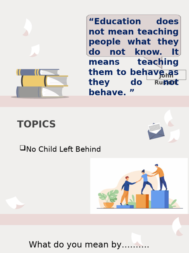 No Child Left Behind | PDF