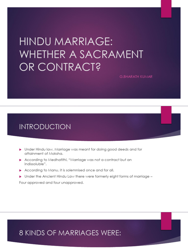 Hindu Marriage Presentation | PDF