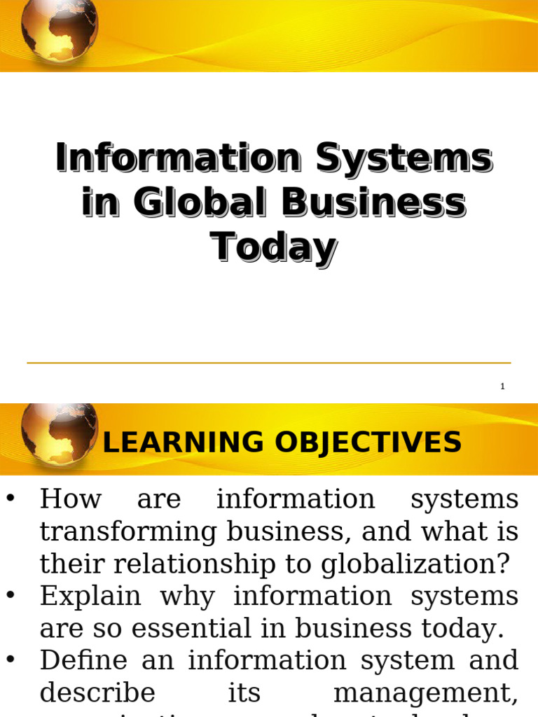 Role of Information Systems in Business | PDF | Information System ...