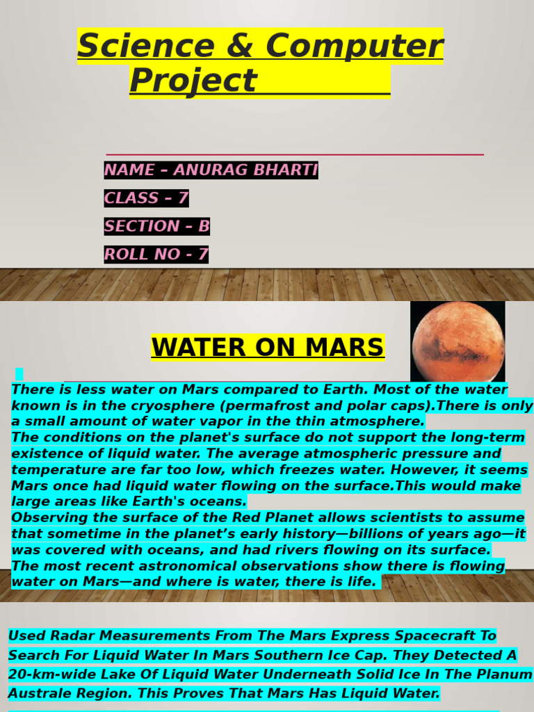 Science & Computer Project | PDF