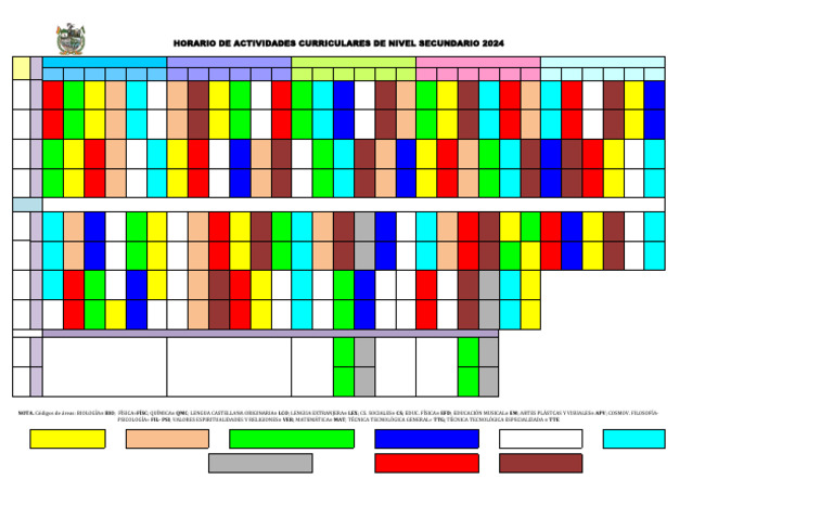 1 Horario 2024 Seg Trimestre Secundaria | PDF
