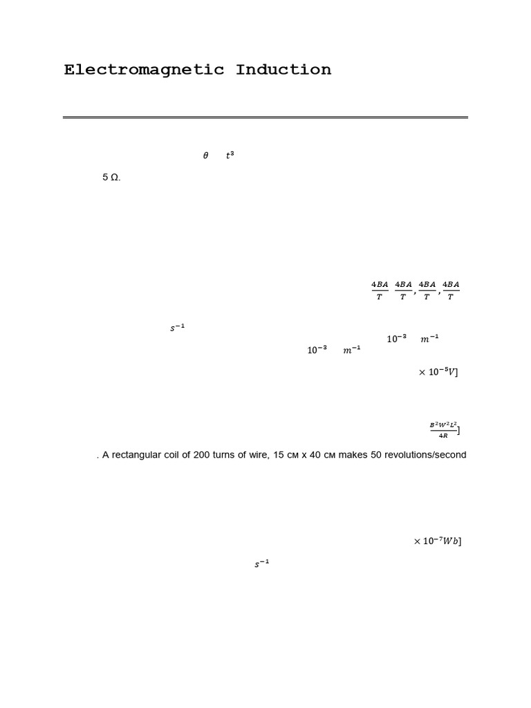 Electromagnetic Induction Pdf