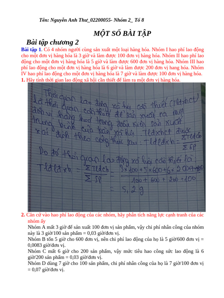 KTCT - BT Nhóm | PDF