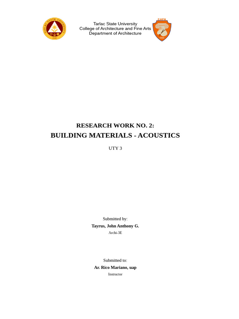 Effective Acoustic Building Materials | PDF | Materials | Home & Garden