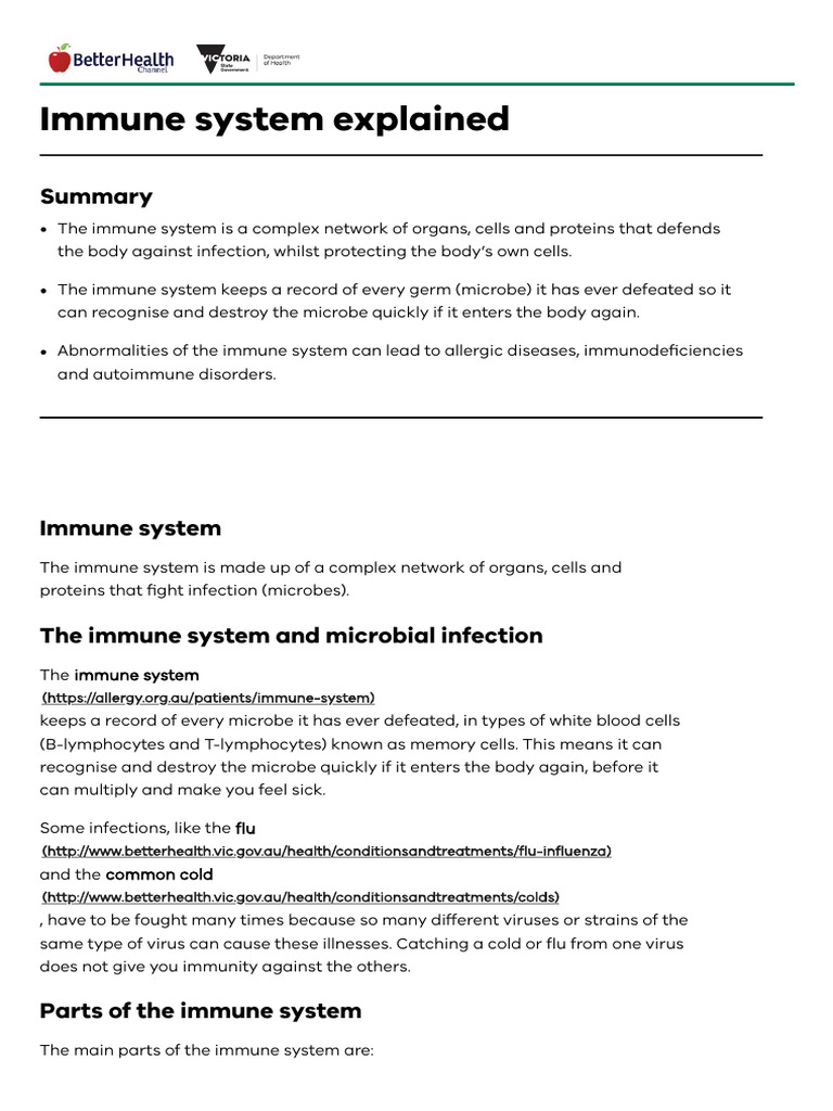 Immune System Explained To Kids