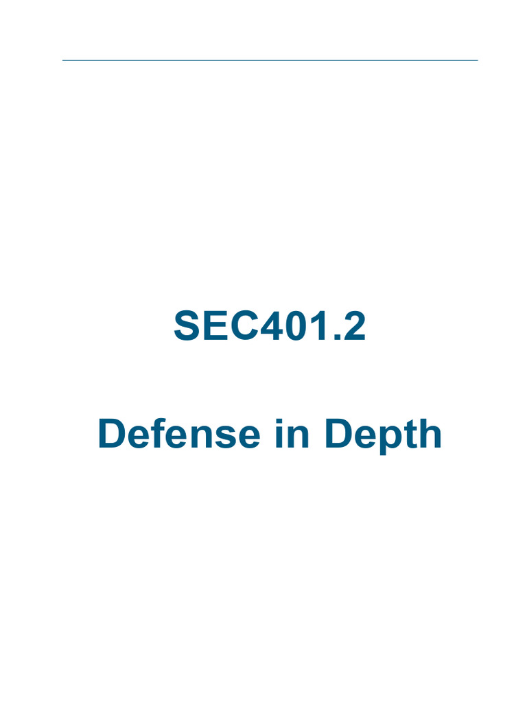 Defense in Depth | PDF