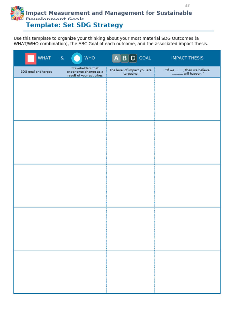 ZhWpSbFzSj6VqUmxc7o 6Q Template Set SDG Strategy | PDF