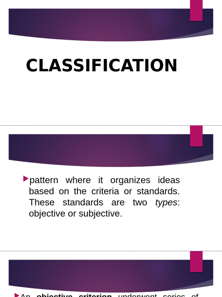 Classification and Comparison and Contrast Autosaved | PDF