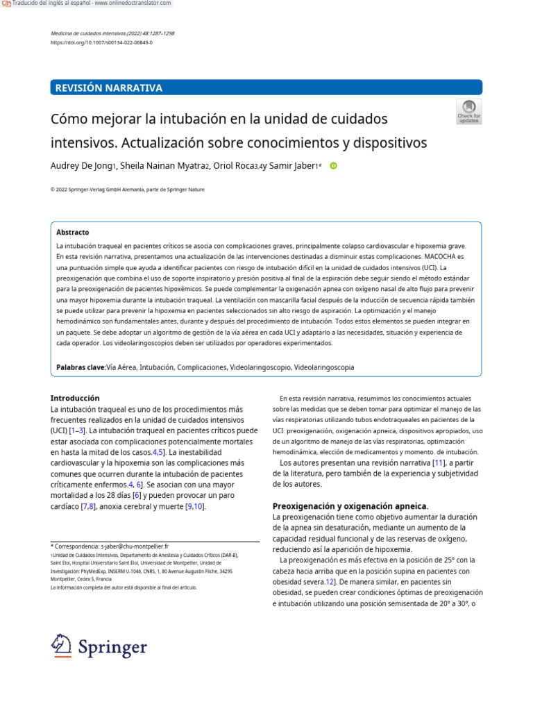 How To Improve Intubation in The Intensive - En.es | PDF
