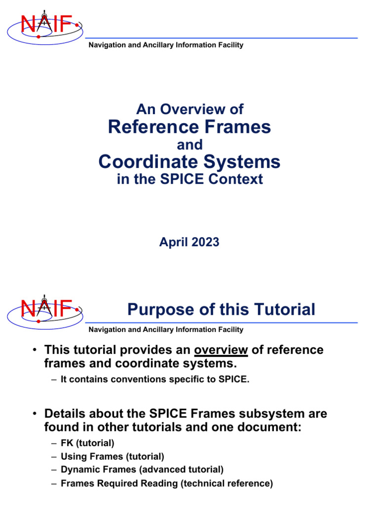 SPICE Reference Frames Overview | PDF | Rotation | Classical Mechanics