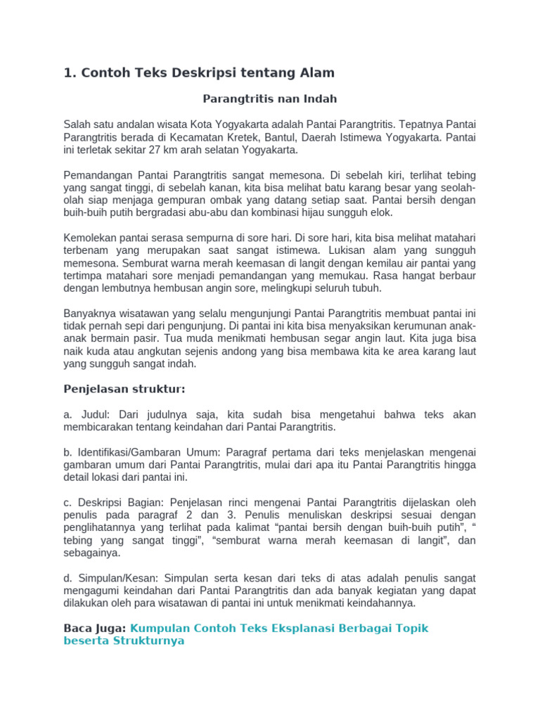 Teks Deskripsi | PDF