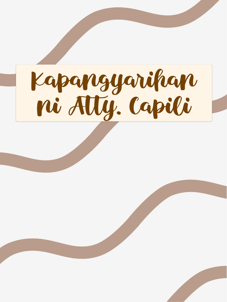 Kapanyarihan Ni Atty Capili 1 | PDF