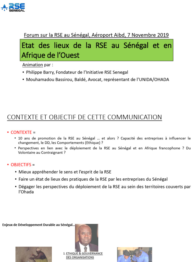 Forum RSE 2019 - Etat Lieux RSE | PDF