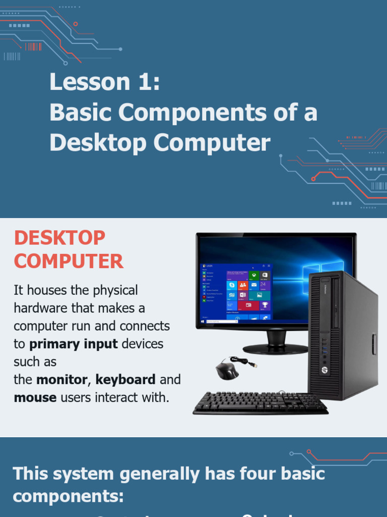 Module 1 Basic Components of A Desktop Computer | PDF
