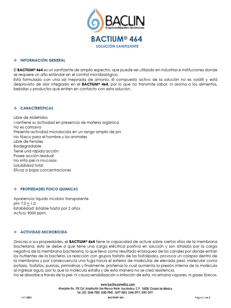 Bactium 464 | PDF