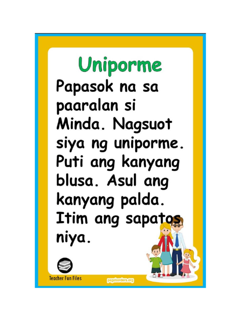 Filipino Reading Materials | PDF