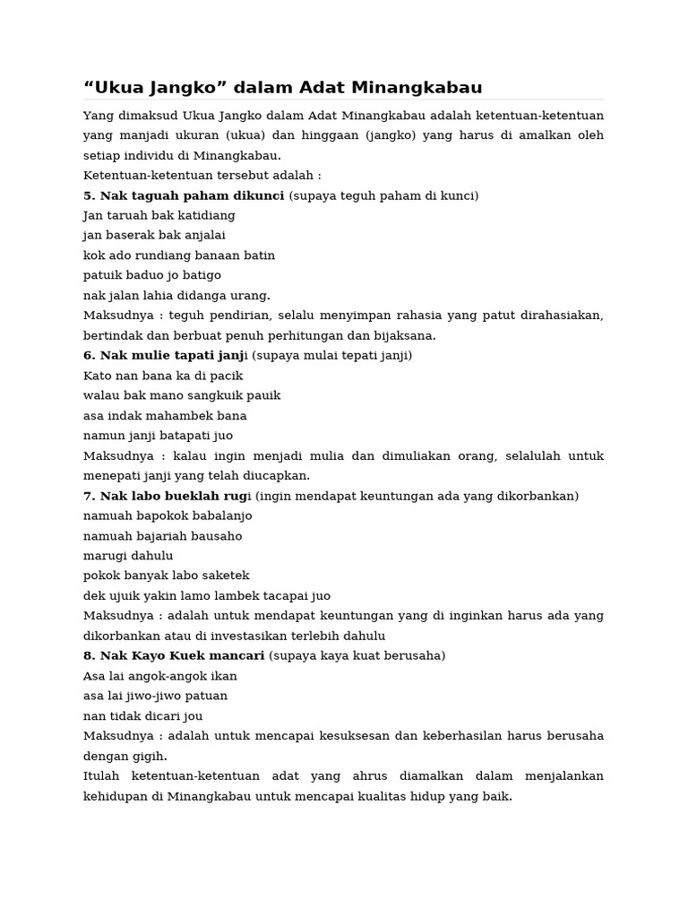 Ukua Jangko | PDF