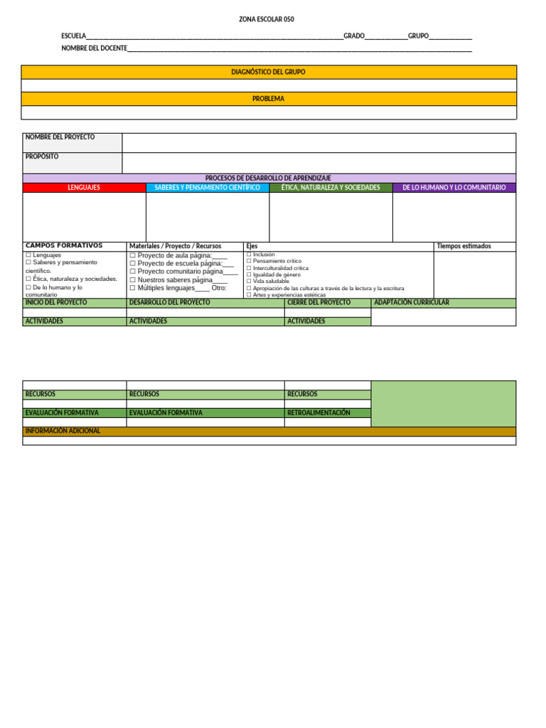 Formato de Planeacion - Integrador | PDF | Crecimiento personal y ...