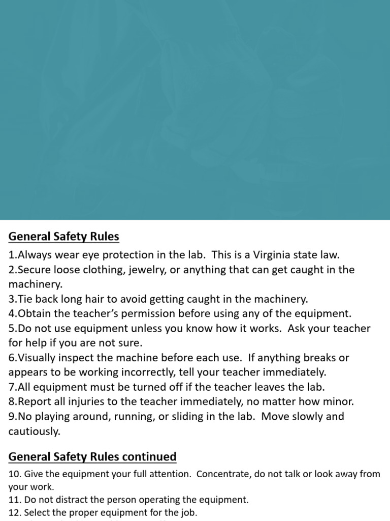 Workshop Safety And Power Tool Safety Pdf