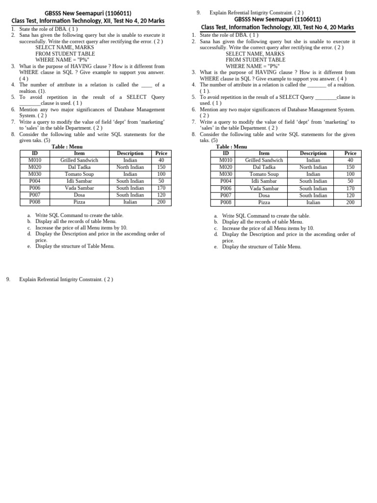 Test No 4 | PDF