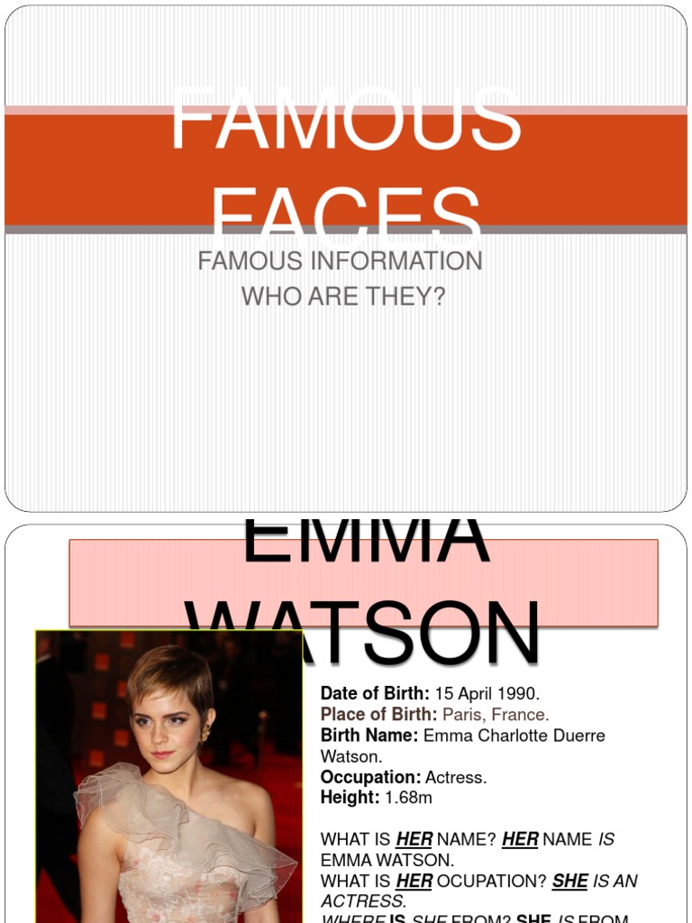 Famous Celebrities: Profiles and Facts | PDF | Sports & Recreation | Art