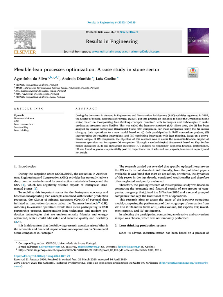 Flexible Lean Process Abstract | PDF