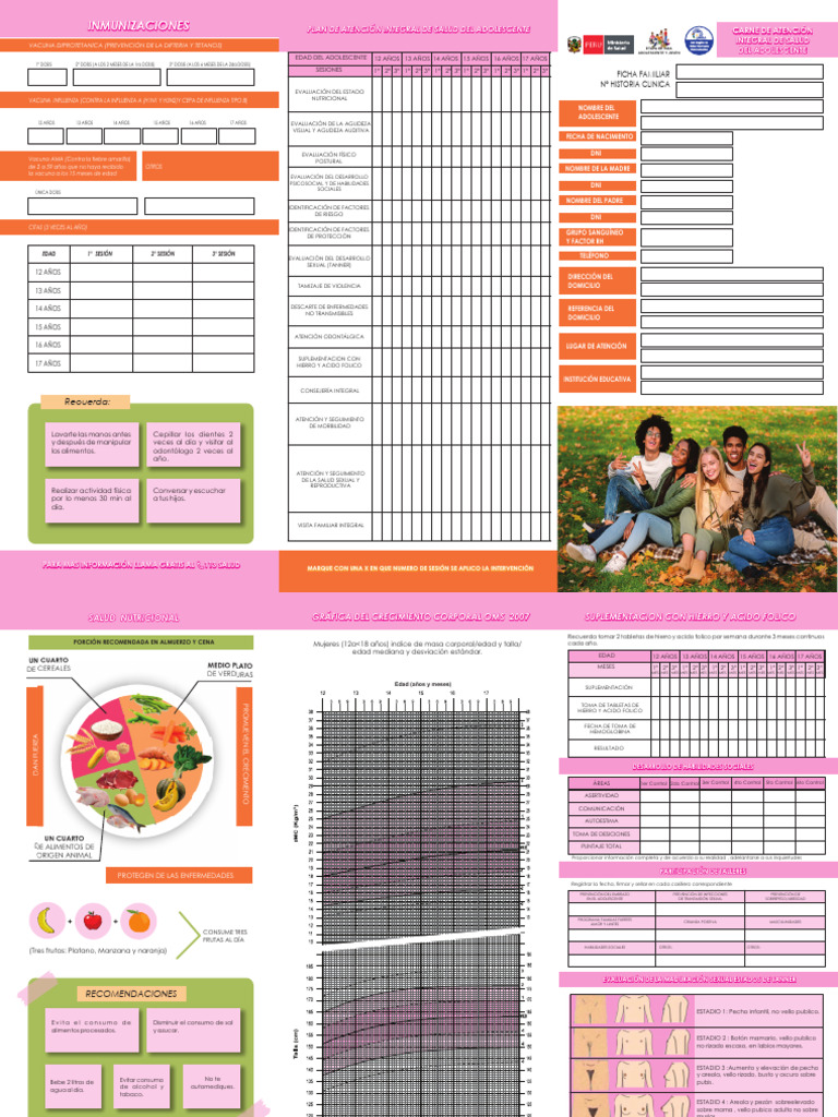CARNET DE ATENCION INTEGRAL SALUD ADOLESCENTE | PDF