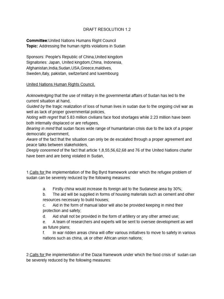Draft Reso 1.2 | PDF
