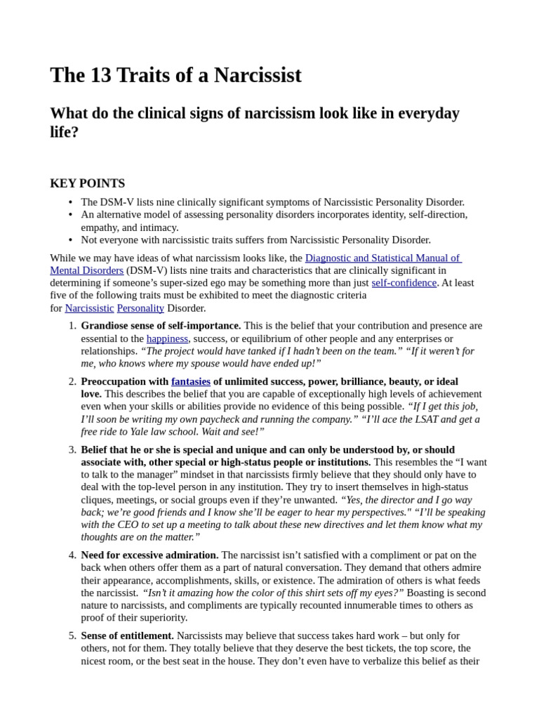 Narcissist | PDF