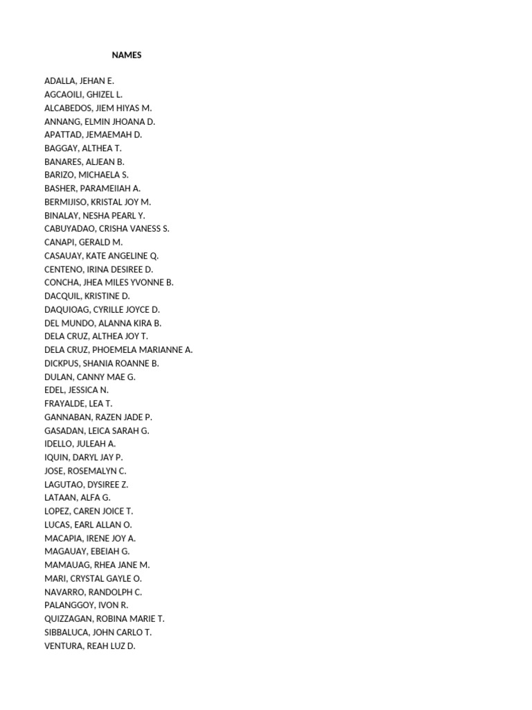 student-name-list-pdf
