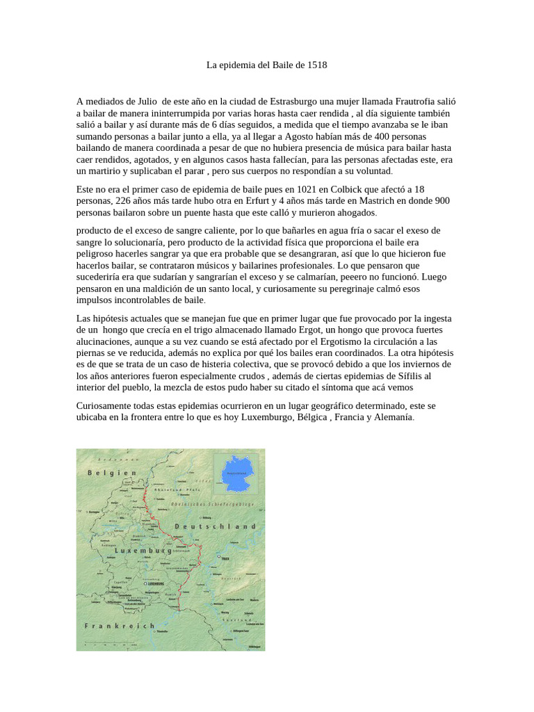 Epidemia Del Baile de 1518 | PDF