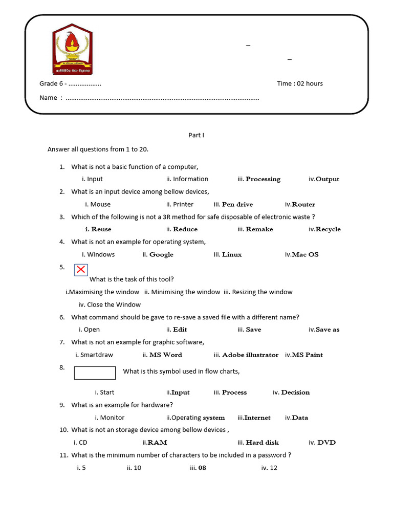 Grade 6 ICT English | PDF