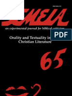 Semeia 65, Orality and Textuality in Early Christian Literature