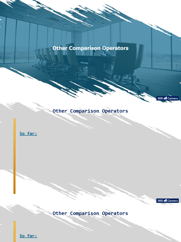 033 Other-Comparison-Operators | PDF