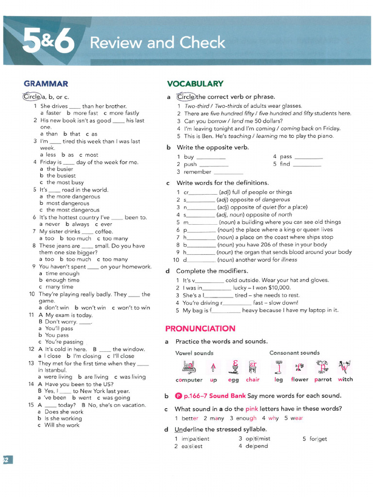 Reveiw and Check 5+6 | PDF
